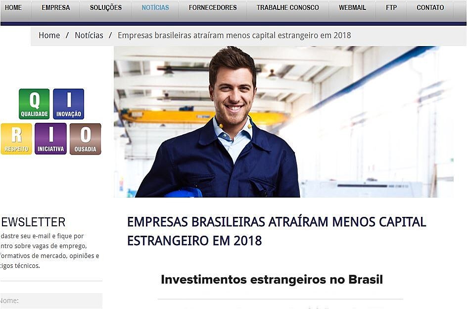 Empresas brasileiras atraram menos capital estrangeiro em 2018